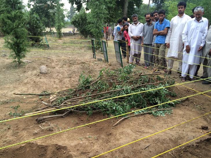 The final resting place of slain militant commander, Burhan Muzaffar Wani.