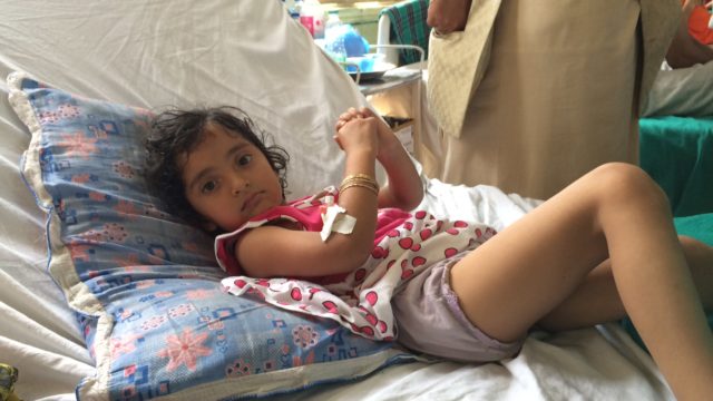 Despite 12 pellets still inside her body Zohra manages to bring smile on people's faces.