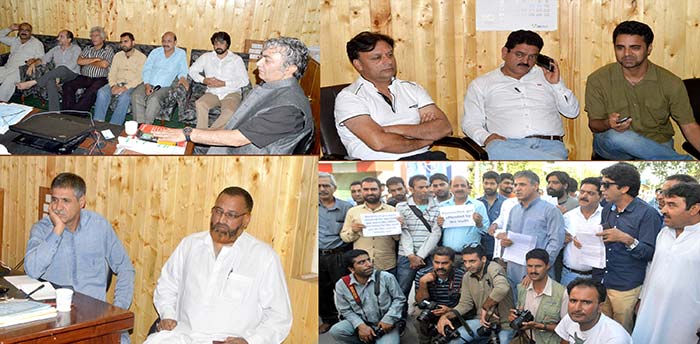 Glimpses of Kashmiri newsmen during media gag.