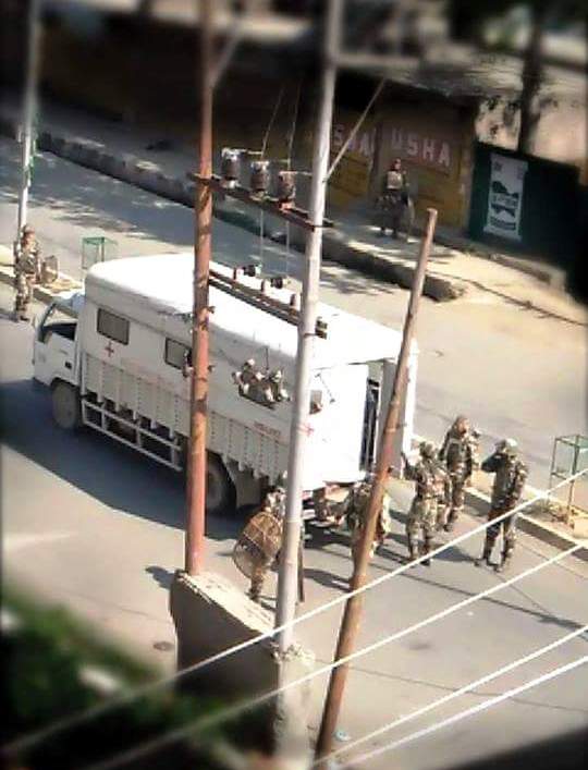 This is an exact situation when an ambulance is halted for search (FB pic)