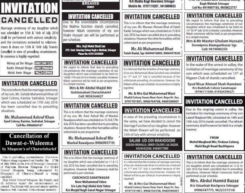 Postponement of Marriages