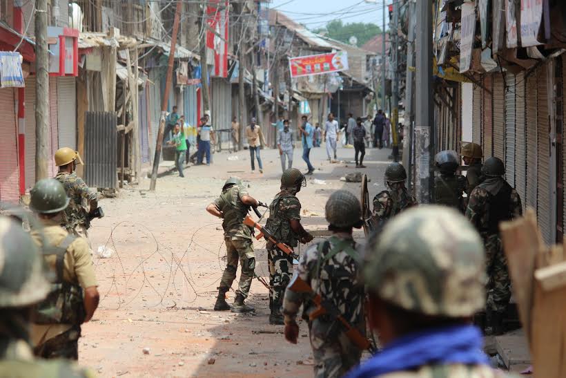 Stone pelting on polling staff, forces restore to aerial firing in Beerwah