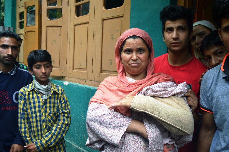In pic, a woman injured in forces action. (Photo: Sajad Dar/KL)