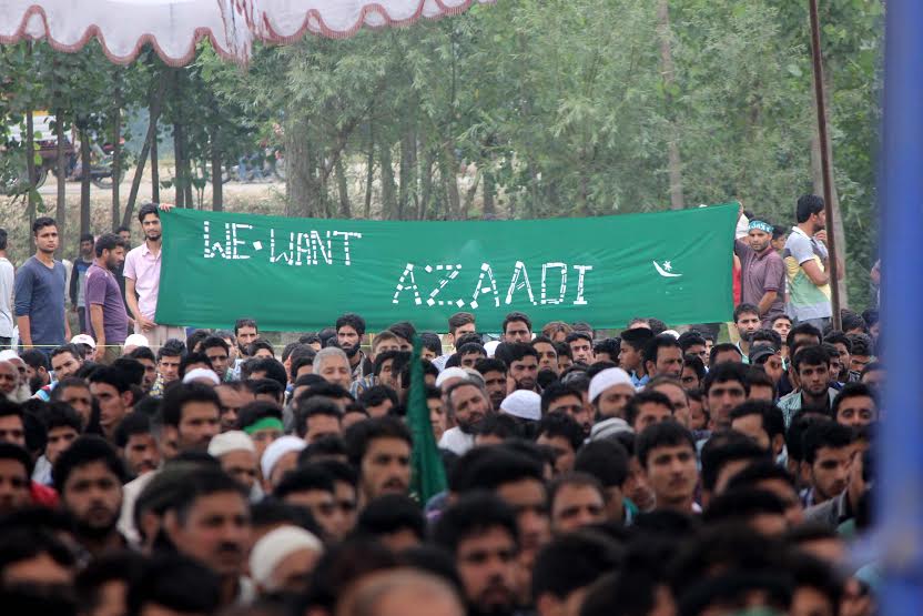 A pro-freedom rally in Zabli Pora area of South Kashmir's Islamabad on Tuesday. (KL Image: Shah Hilal)