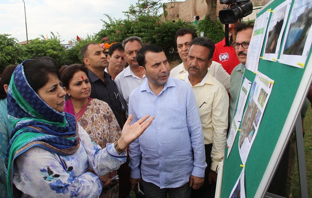 CM Mehbooba Mufti in Jammu inespection of site