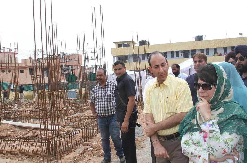 CM Mehbooba Mufti inspecting Govt Works in jammu
