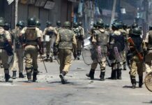 Tral Encounter: Protesters snatch CRPF personnel’s rifle