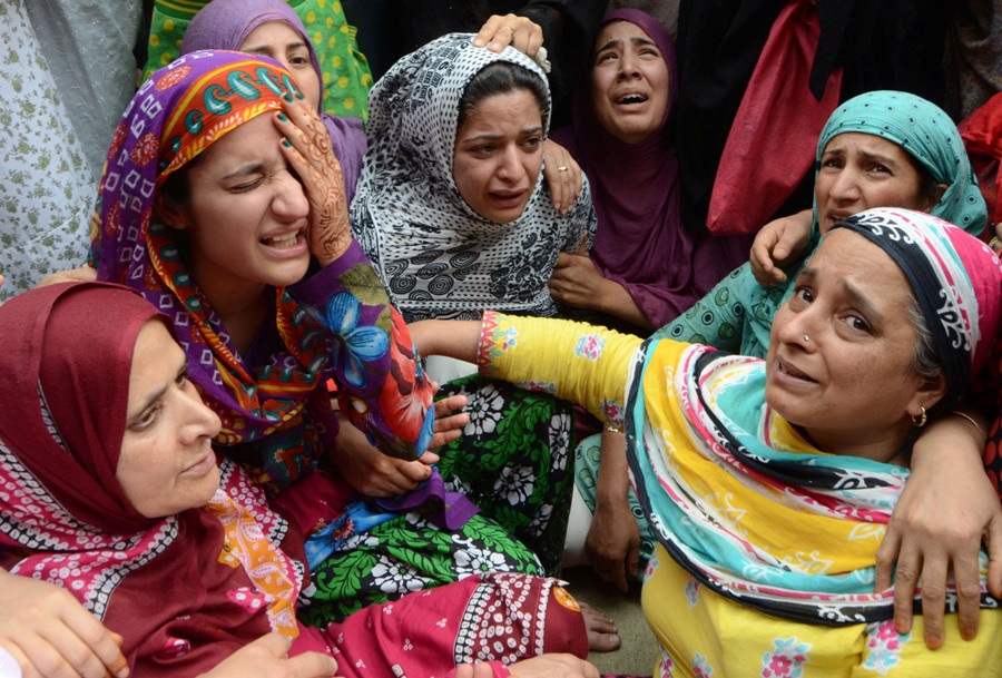 Irfan's mother and two sisters in the frame. (Photo: Bilal Bahadur/KL)