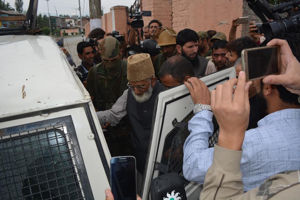 Geelani arrested on August 27, 2016