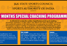#Day54: J&K Sports Council Invites Applications For Certificate Courses