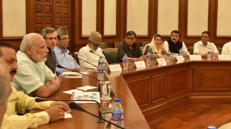 Kashmir Opposition Parties with PM Modi