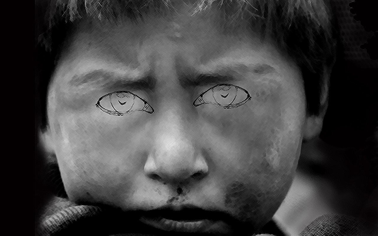 Artist Masood Hussain's pellet portrayal. 
