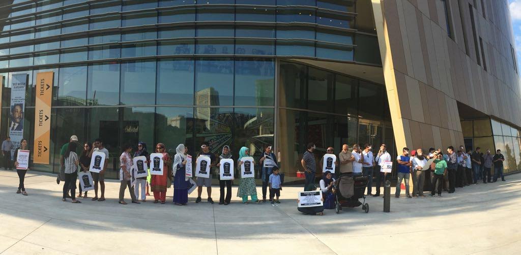 NRKs protest outside National Center for Civil and Human Rights in Atlanta