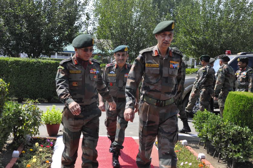 General Hooda in this KL file Image during his visit to Chinar Corps.