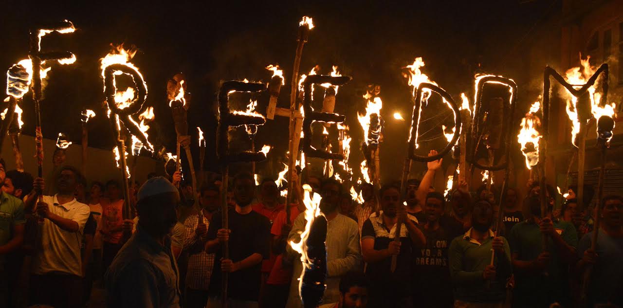 Pantha Chowk Mashaal Procession on August 10, 2016