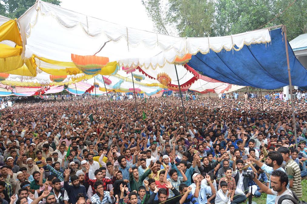 A massive pro-freedom rally was held at Qaimoh, Kulgam on August 10, 2016. (KL Image: Shah Hilal)
