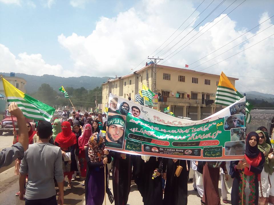 Pro-freedom rallies were taken out in Rawlakote PaK on Thursday.