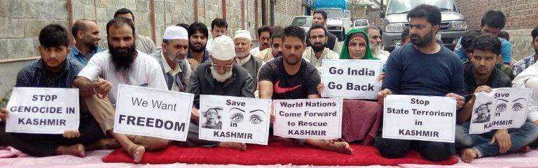 Sit-In Protest led by Geelani
