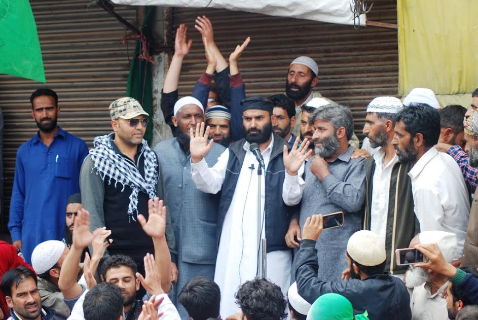 TeH Mir Hafizullah addressing Verinag rally