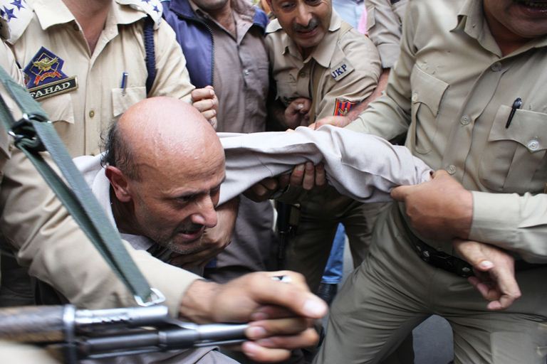 Er Rashid was arrested on Sep 26, 2016 as he demanded implementation of UN Security Council Resolutions in Kashmir during a protest demonstration.