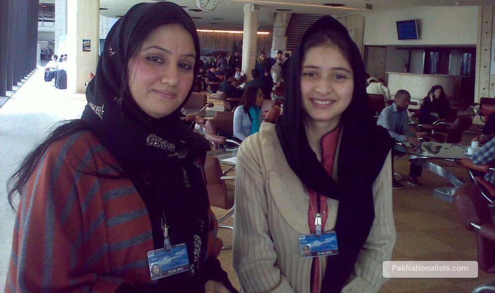 Aneesa Nabi (R) with associate at Geneva. 