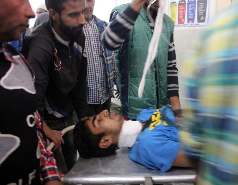 The youth was injured in Khudwani clases on August 31, 2016 before being shifted to Islamabad hospital. (KL Image: Shah Hilal)