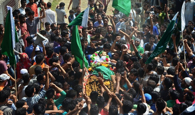 Funeral of Javaid Ahmad Dar in Wadwan on Sep 11, 2016. (KL Image: Bilal Bahadur)