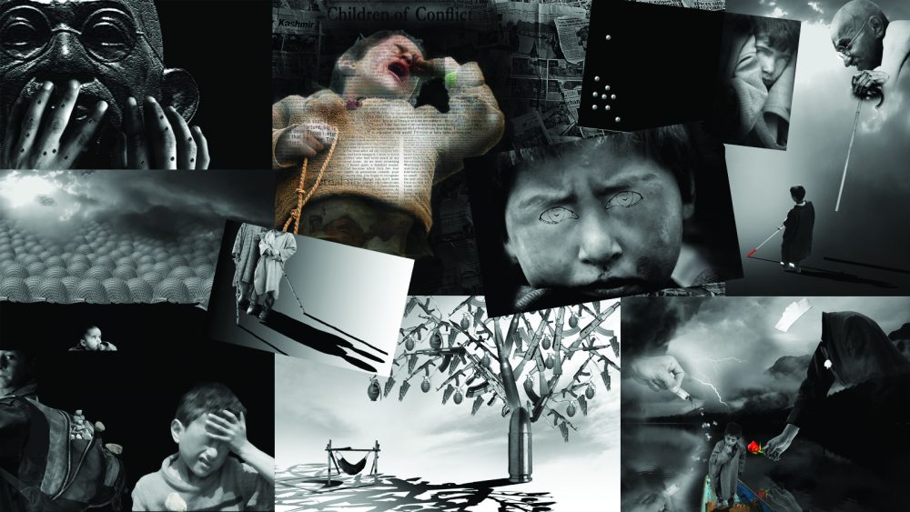 Artist Masood Hussain's Art collage.
