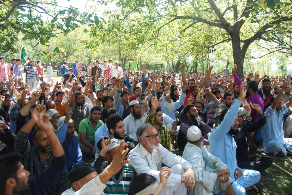 A scene from Sadoora, Islamabad pro-freedom rally on Sunday. (KL Image: Shah Hilal)