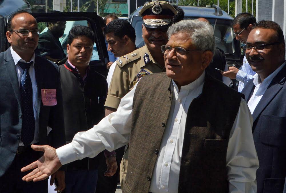 Sitaram Yechury at SKICC Srinagar on September 04, 2016.