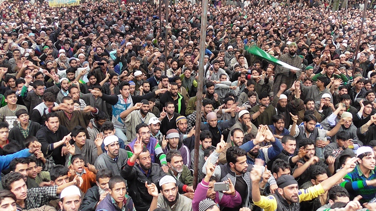 One of the scnes of Zangalpora pro-freedom rally held on September, 05, 2016.