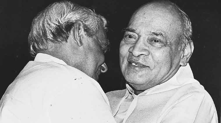 Narasimha Rao with Atal Bihari Vajpayee. 