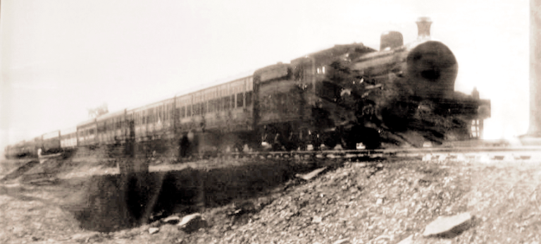 Between Jammu and Sialkot once the train played