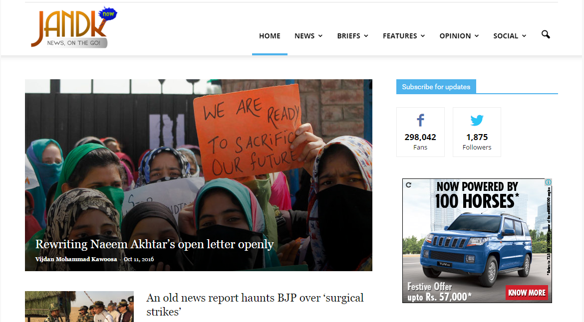 Screenshot of www.jandknow.com