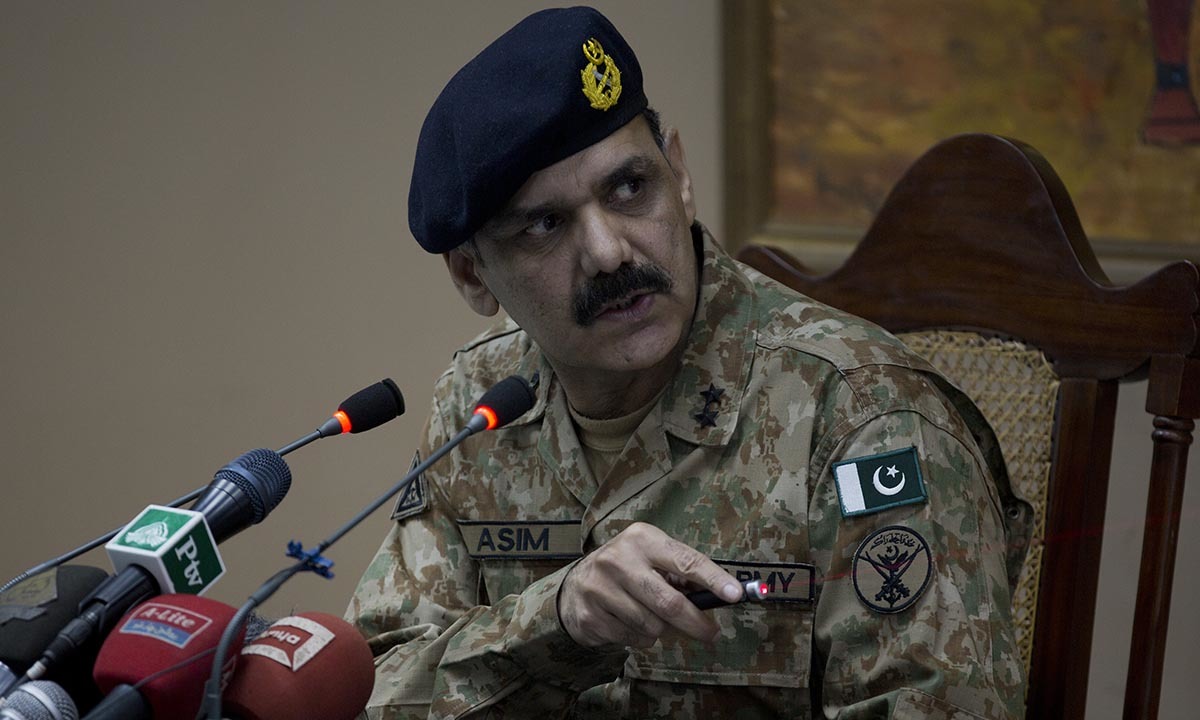 Pakistan's army spokesperson Major-General Asim Bajwa