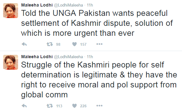 Screenshot of https://twitter.com/LodhiMaleeha downloaded on Oct 6, 2016.
