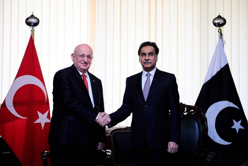 Muhammad Pervez Malik with Trukish parliament Grand Speaker in Ankara