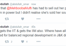 #Day97: ‘I Didn’t Realise Mehbooba Had Sold Her Soul Also,’ Omar Tweets After IIM Approval