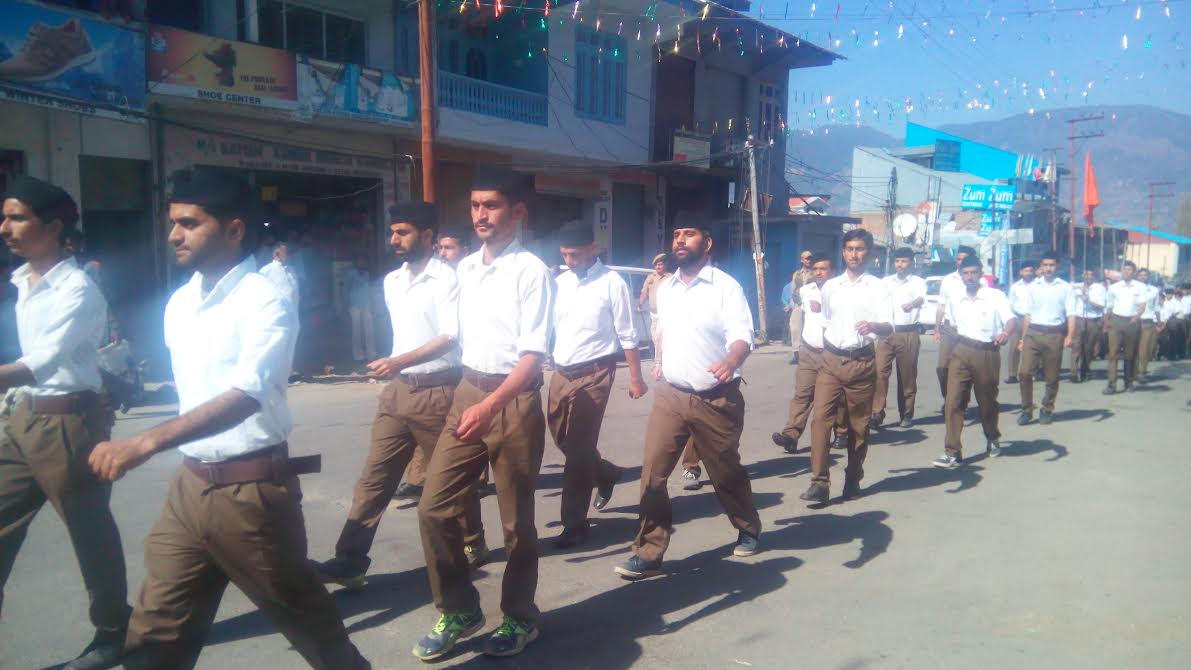 An RSS rally in Kishtwar on Oct 11, 2016. (KL Image: Asif Iqbal Naik)
