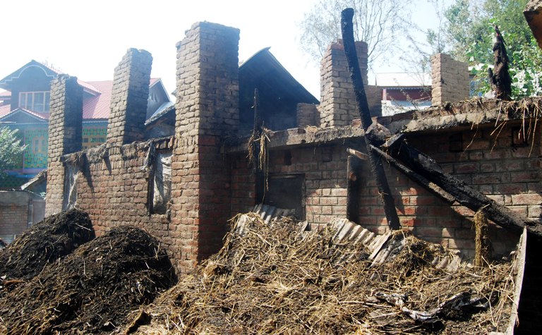 Some of the houses which went up into flames included that of a widow