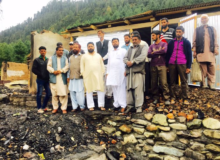 Four of the 28 shops restored temporarily by the owners after they were destroyed by Pakistani shells in Poonch