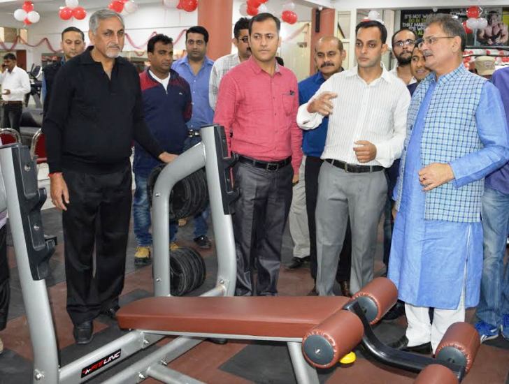 Speaker Kavinder Gupta at the inaugaration of Fitness Box