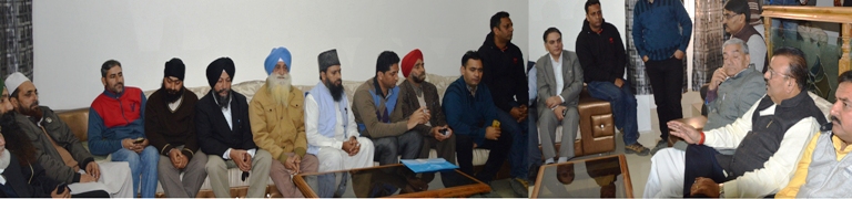 Industries Minister C P Ganga meeting LoC traders in Poonch