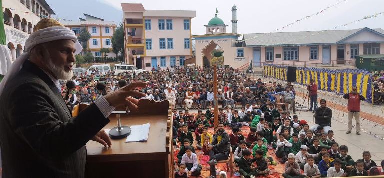 Congress MLA Saroori speaking in Kishtwar school