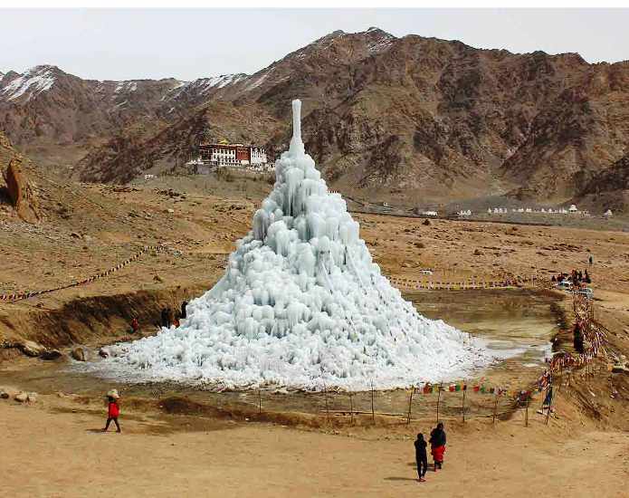The 2015 Ice Stupa at Phyang village that cost Wangchuk $125000