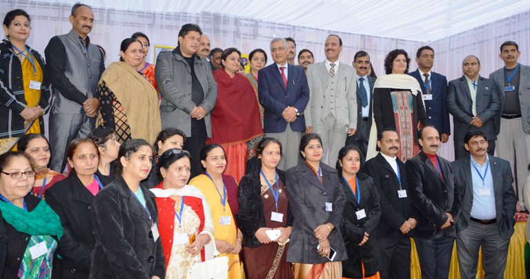 Chief Justice of India with staff, classmates and the government officials in his Jammu school