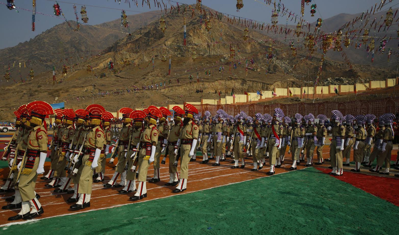 Jawans during the passing out parade at Letpora in south Kashmir on Wednesday 14 December 2016PHOTO BY BILAL BAHADUR