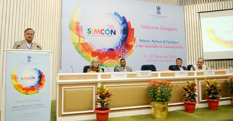 The Secretary, Ministry of Information and Broadcasting, Ajay Mittal addressing at the opening session of the 28th State Information Ministers’ Conference (SIMCON), in New Delhi on December 09, 2016.