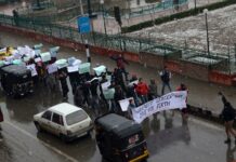Students of Tral, Shopian protest against persecution of Rohingya Muslims