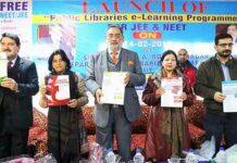 Dr Drabu launches JK’s first ever Public Libraries e-learning initiative